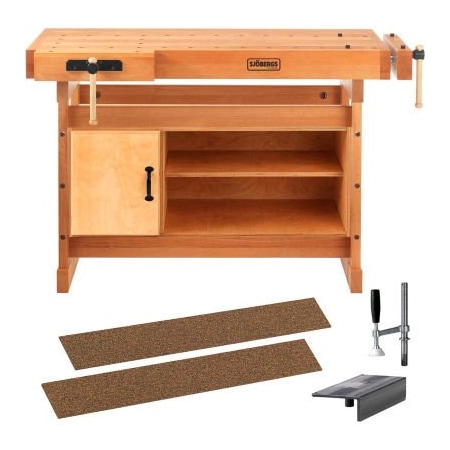 Sjobergs Scandi Plus 1425 Workbench, SM03 Cabinet Combo Kit, 66W X 30D